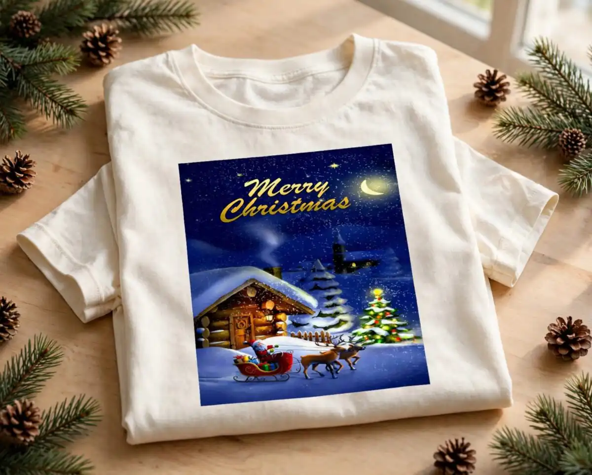 merry christmas svg files design printed on a plain product mockup