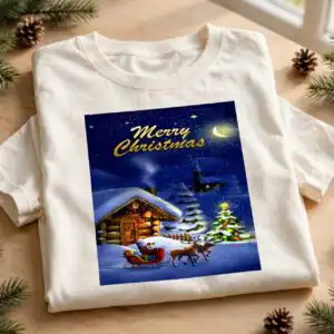 merry christmas svg files design printed on a plain product mockup