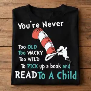 read child cat hat svg design printed on a plain product mockup