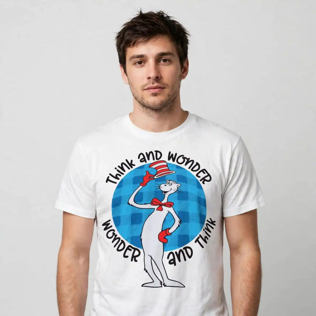 think wonder svg design printed on a plain product mockup