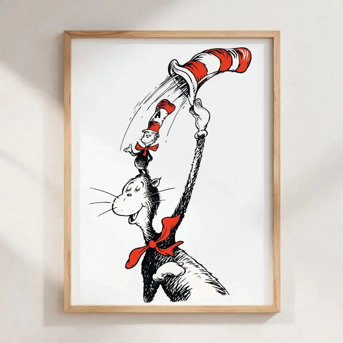 cat hat balancing little svg design printed on a plain product mockup