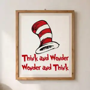 dr seuss style cat svg design printed on a plain product mockup