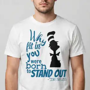 why fit in when you were born to stand out cat hat quote for cricut why svg for cricut design printed on a plain product mockup