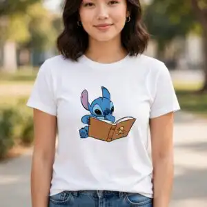 svg lilo and stitch design printed on a plain product mockup