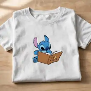 svg lilo and stitch design printed on a plain product mockup