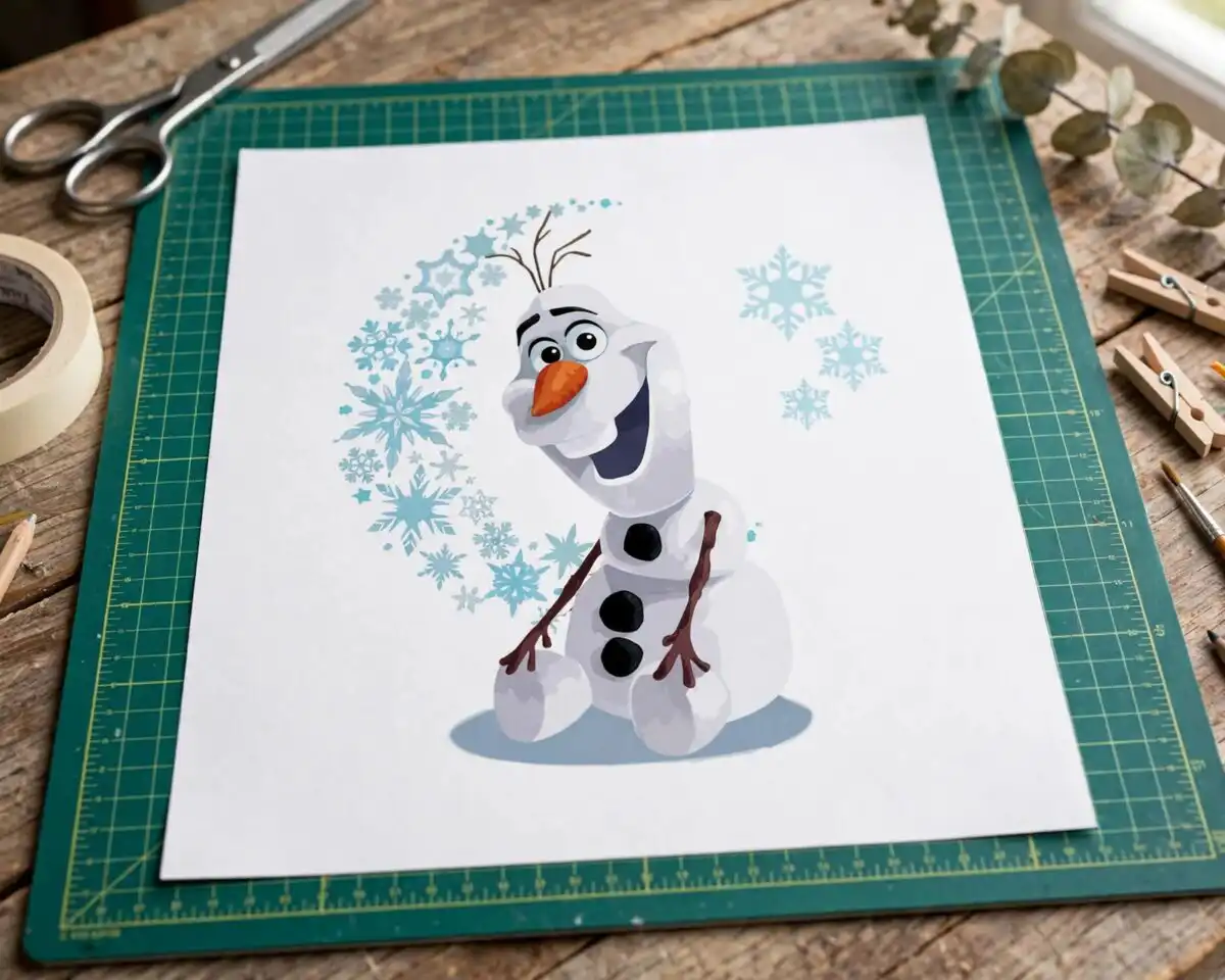 frozen characters svg cut file set for birthday parties, shirts and crafts frozen characters svg design printed on a plain product mockup