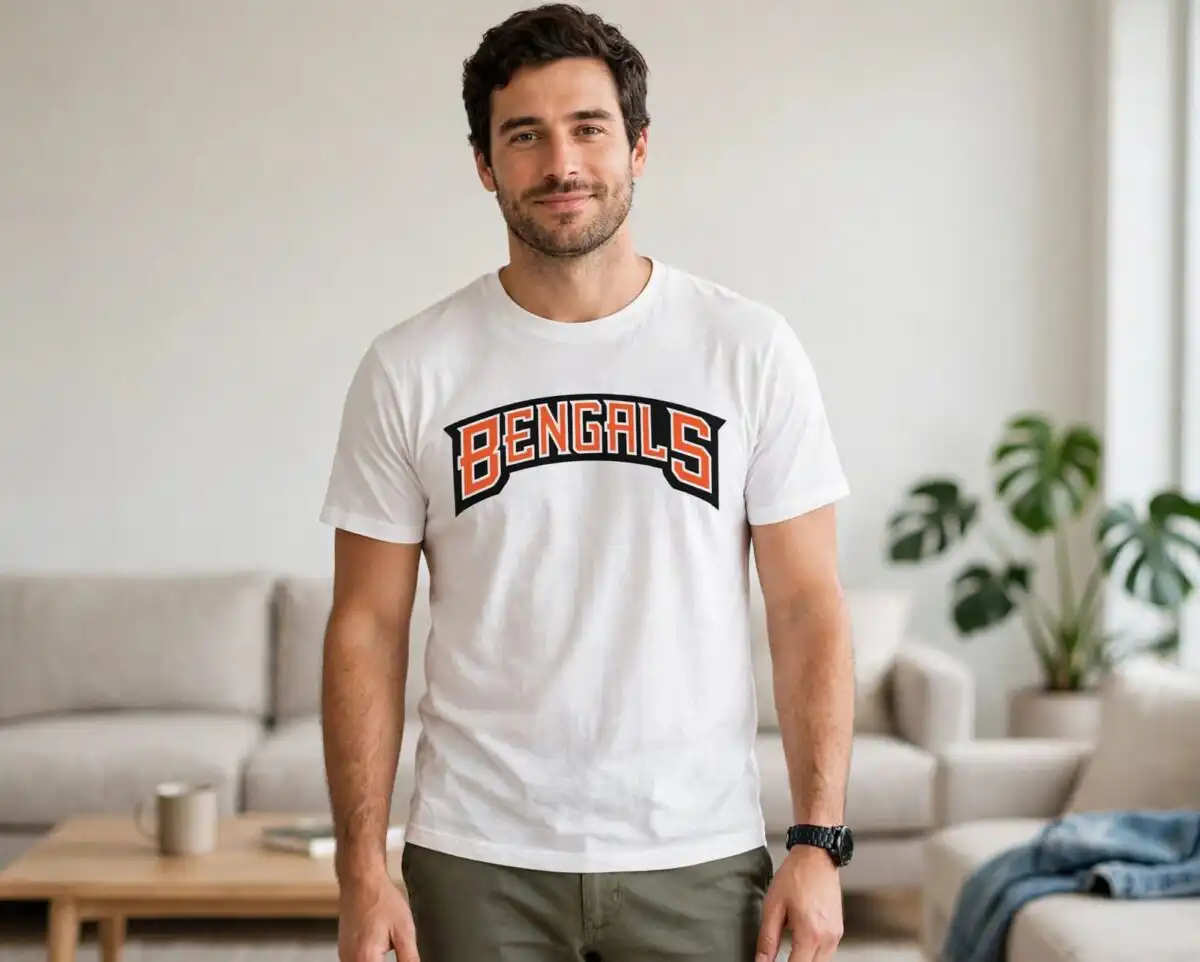 cincinnati bengals tiger svg design printed on a plain product mockup