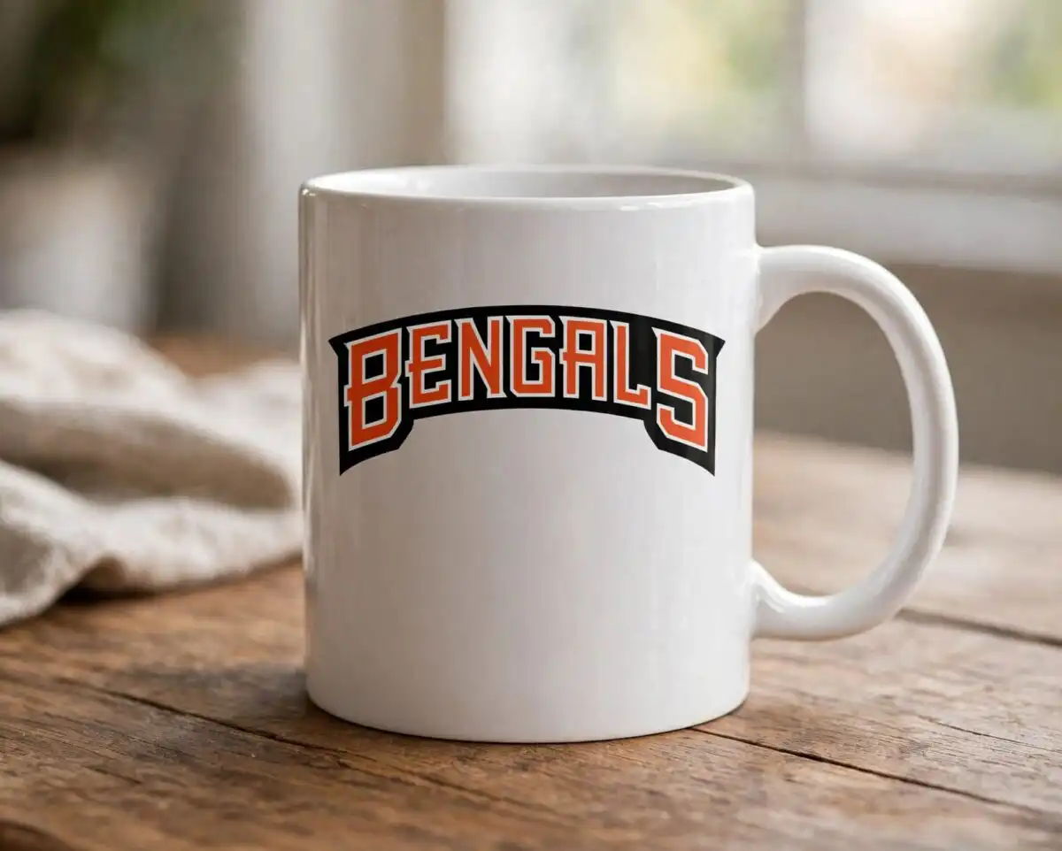 cincinnati bengals tiger svg design printed on a plain product mockup