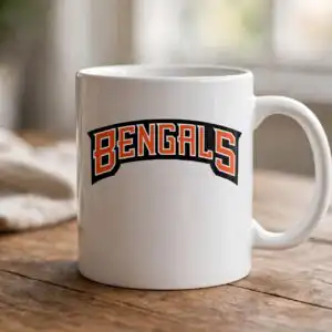 cincinnati bengals tiger svg design printed on a plain product mockup