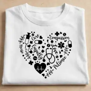 nurse appreciation svg design printed on a plain product mockup