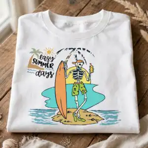 hello summer tropical beach collage for shirts, tote bags and mugs hello summer svg design printed on a plain product mockup