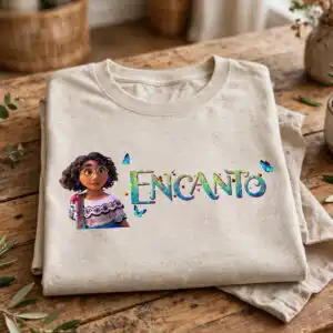 encanto house png design printed on a plain product mockup