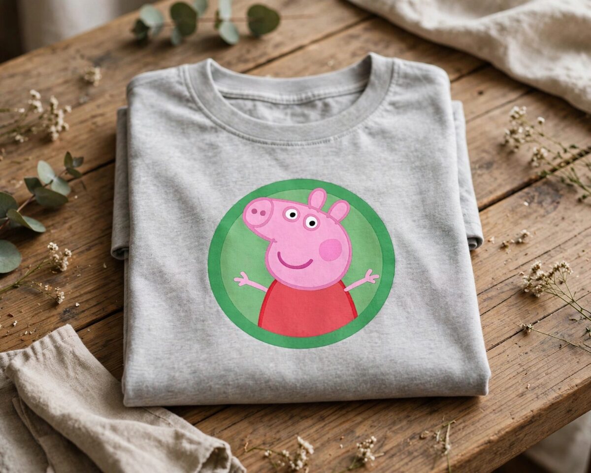 peppa pig birthday characters preview for shirts and party decor peppa pig png birthday design printed on a plain product mockup