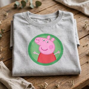 peppa pig birthday characters preview for shirts and party decor peppa pig png birthday design printed on a plain product mockup