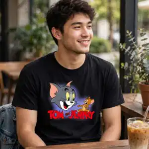 tom jerry tumbler tom png sublimation design printed on a plain product mockup