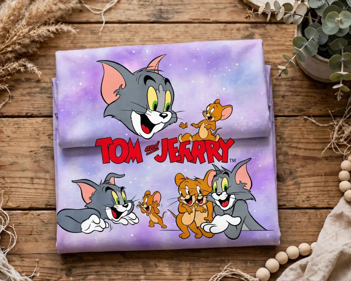 tom jerry tumbler tom png sublimation design printed on a plain product mockup