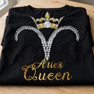 glam zodiac queen birthday - sublimation dowload png for shirts birthday sublimation dowload png design printed on a plain product mockup
