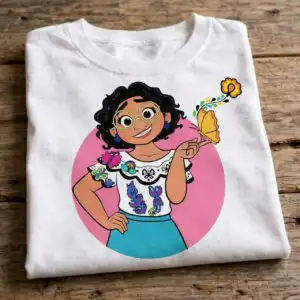 encanto birthday party family clip art with mirabel and isabela portraits encanto encanto birthday party png design printed on a plain product mockup