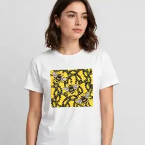 mothers day mama burst tumbler wrap with sunflower and bee patterns burst tumbler designs design printed on a plain product mockup