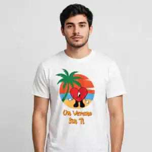 concert bad bunny themed collection svg design printed on a plain product mockup
