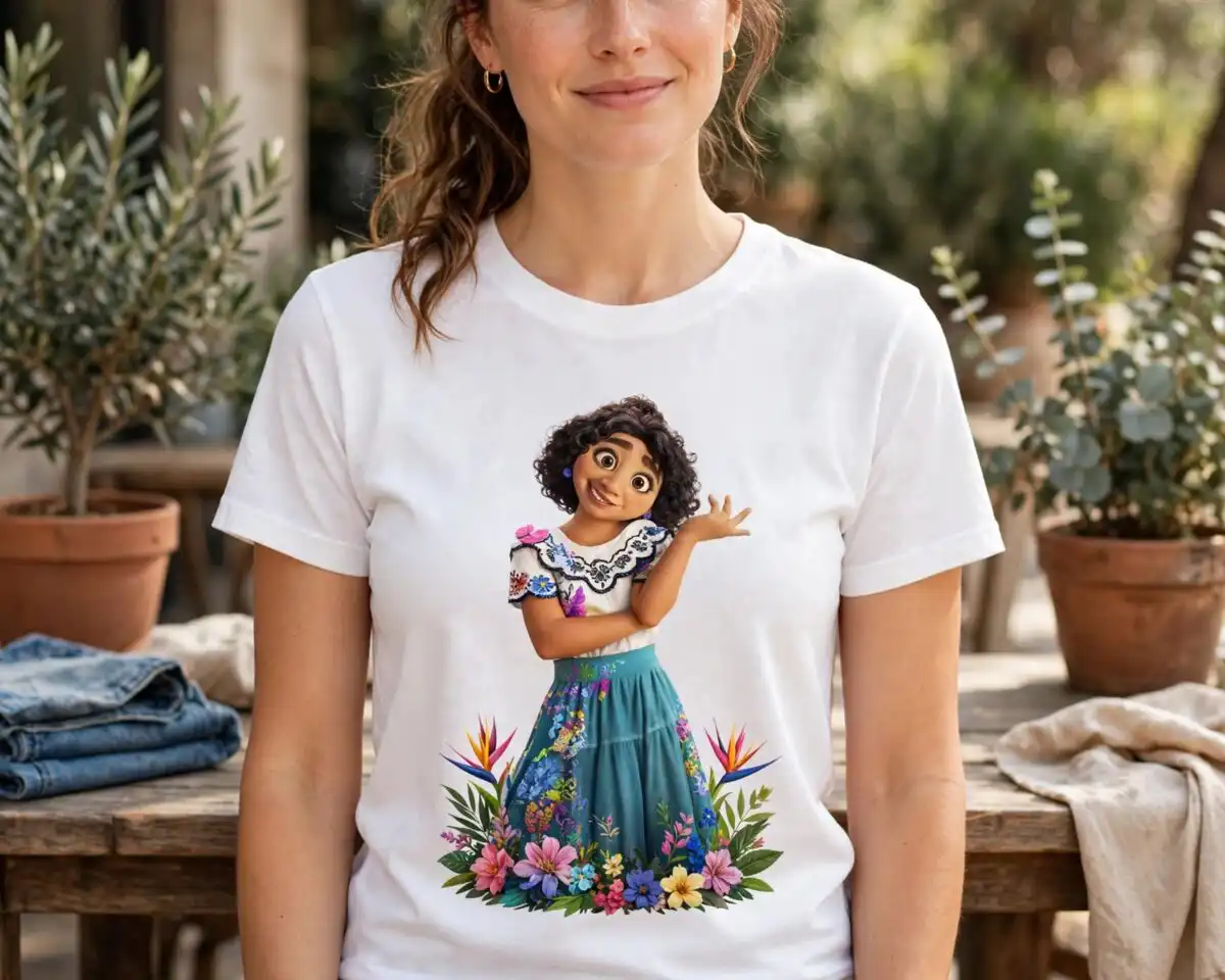 disney encanto movie characters sublimation design printed on a plain product mockup