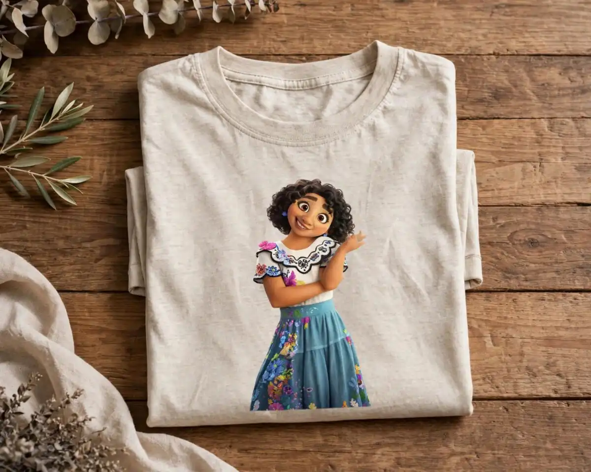 disney encanto movie characters sublimation design printed on a plain product mockup