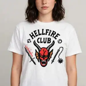 stranger things fan for cricut with hawkins quotes and hellfire art stranger things svg for cricut design printed on a plain product mockup