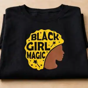black history month svg design printed on a plain product mockup