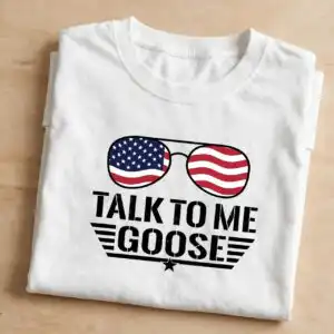 top gun goose aviator sunglasses with patriotic slogan designs top gun goose svg design printed on a plain product mockup