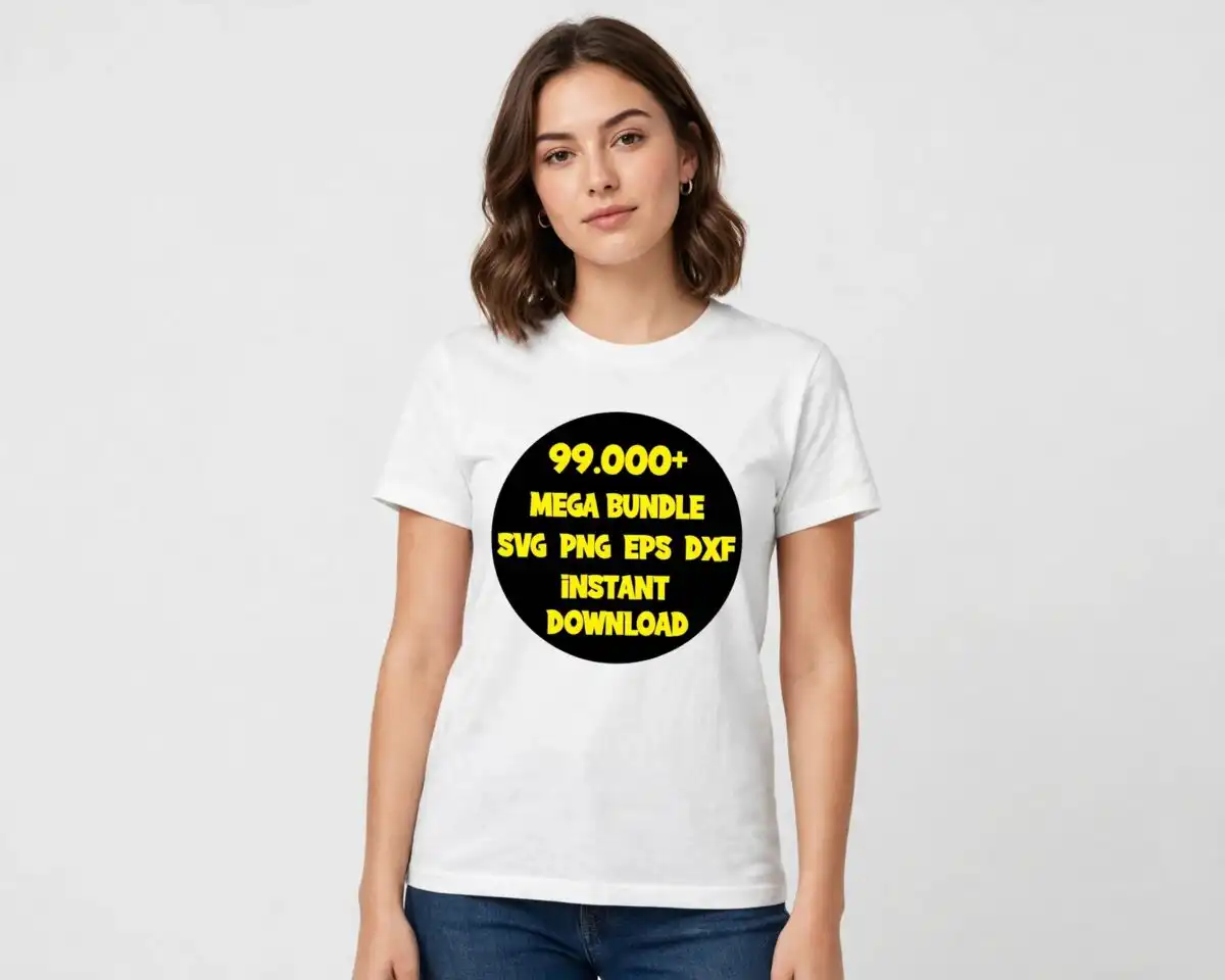 giga with almost everything - 99k unique designs preview collage giga unique almost everything svg design printed on a plain product mockup
