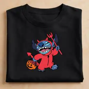 halloween small blue alien creatures svg design printed on a plain product mockup