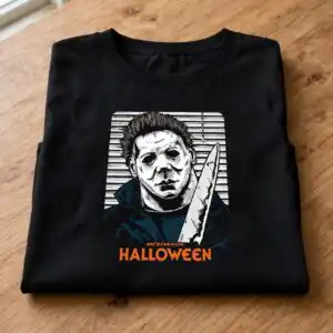 michael myers horror characters png design printed on a plain product mockup