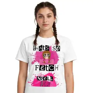 mean girls horror svg design printed on a plain product mockup