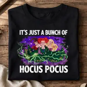 three women in witch costumes halloween with 30 hocus pocus pngs halloween three women witch costumes png design printed on a plain product mockup