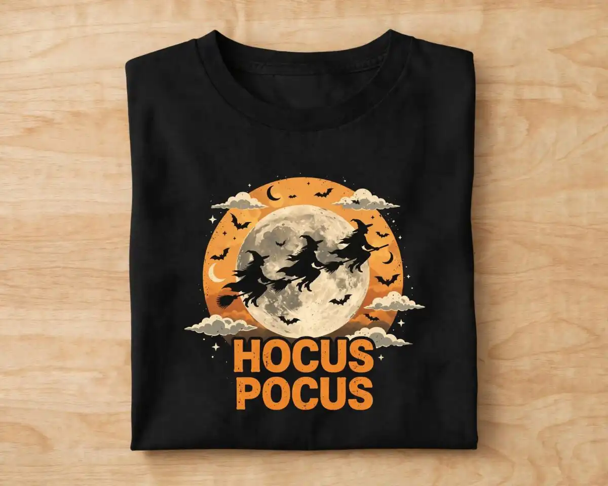 hocus pocus spell book png design printed on a plain product mockup