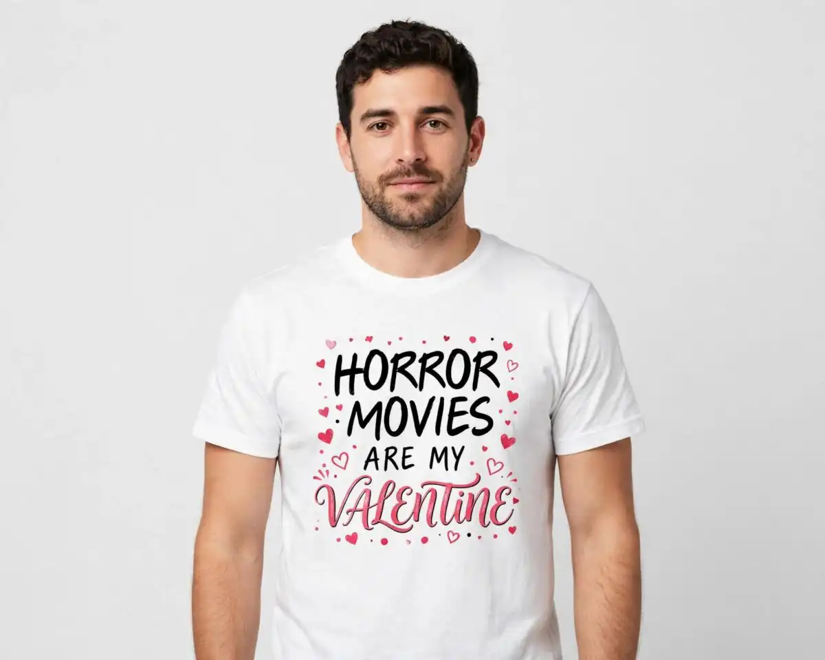 halloween horror themed cartoon figures svg design printed on a plain product mockup