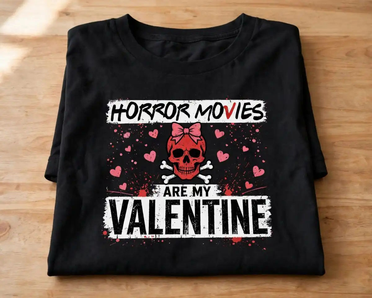 halloween horror themed cartoon figures svg design printed on a plain product mockup