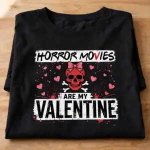 halloween horror themed cartoon figures svg design printed on a plain product mockup
