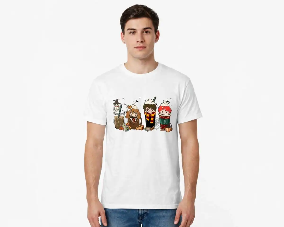 cute halloween iced coffee cups png for mugs, tumblers and shirts halloween iced png design printed on a plain product mockup
