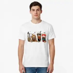 cute halloween iced coffee cups png for mugs, tumblers and shirts halloween iced png design printed on a plain product mockup