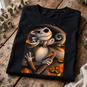jack skellington christmas svg design printed on a plain product mockup