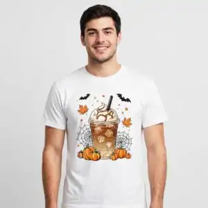ver halloween coffee halloween png design printed on a plain product mockup