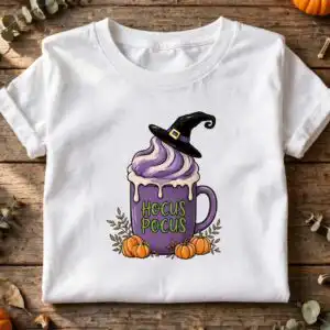 ver halloween coffee halloween png design printed on a plain product mockup