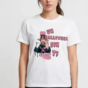 bad bunny halloween cartoon preview sheet for shirts and tumblers bad bunny png cartoon design printed on a plain product mockup
