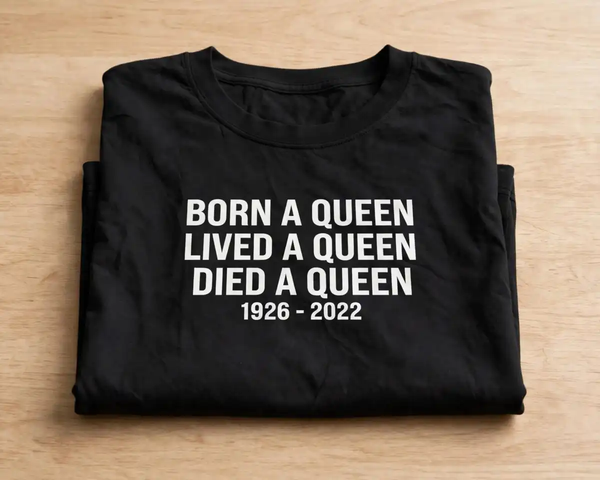 queen elizabeth ii png design printed on a plain product mockup