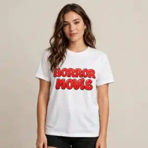 ver horror movies characters png design printed on a plain product mockup