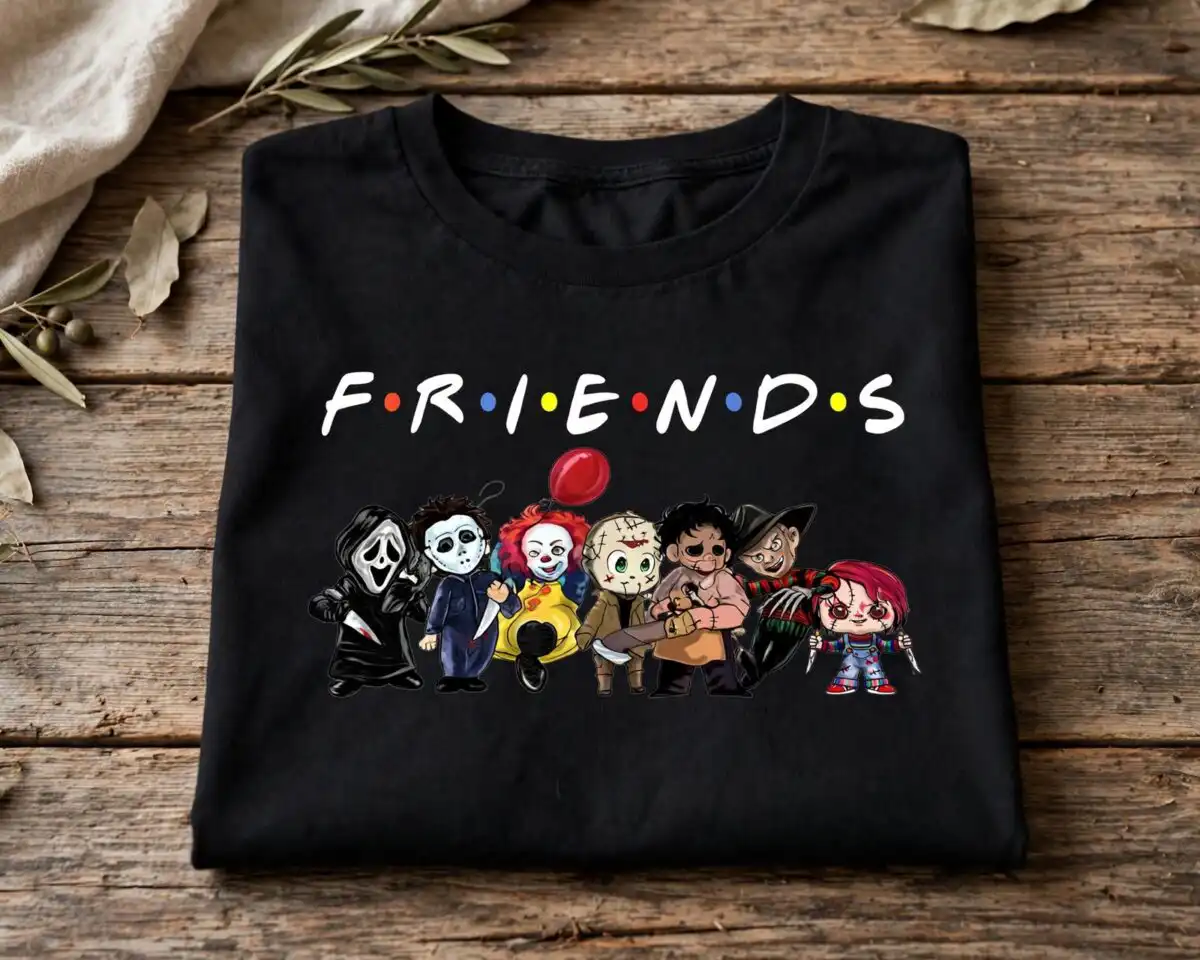 ver horror movies characters png design printed on a plain product mockup