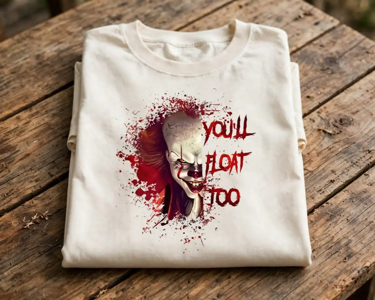 just a girl who loves horror movies png design printed on a plain product mockup