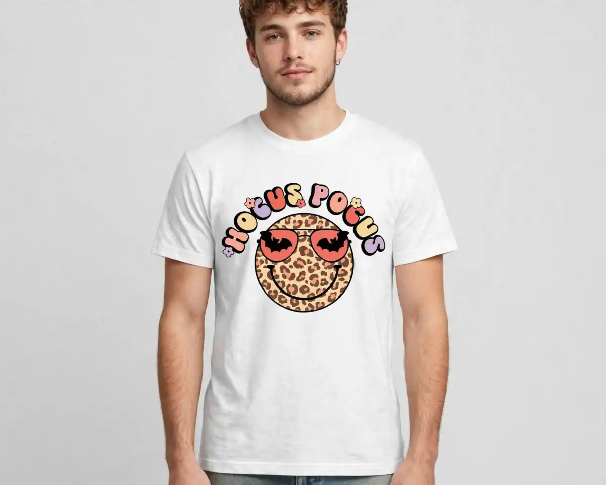 retro halloween svg design printed on a plain product mockup
