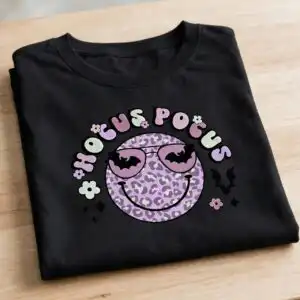 retro halloween svg design printed on a plain product mockup